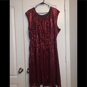 Lane Bryant Maroon Sequin Dress 26 / 28